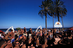 Disco Beach Bora-Bora, Platja d´en Bossa, Ibiza Balearen, Spanien