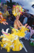 Dancer, Carneval's procession, Santa Cruz de Tenerife, Tenerife, Canary Islands, Spain