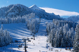 Skiing Region Hausberg, Garmisch-Partenkirchen, Upper Bavaria, Bavaria, Germany