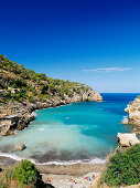 Cala Deya, Strand in der Nähe von Deya, Serra de Tramuntana, Mallorca, Balearen, Mittelmeer, Spanien