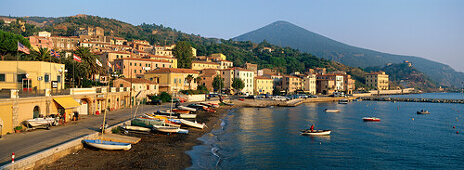 Hafen von Rio Marina, Elba, Toskana Insel, Mittelmeer, Toskana, Italien