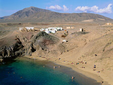 Playa Papagayo in der Nähe von Playa Blanca, Lanzarote, Kanarische Inseln, Atlantischer Ozean, Spanien