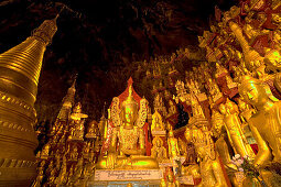 8000 Buddha Statuen in den Höhlen von Pindaya, Myanmar, Burma, Asien