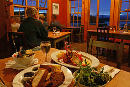 Crayfish, restaurant, Moeraki, Fleurs Place, restaurant on waterfront, South Island