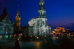 Castle, Cathedral, Opera, Dresden, Saxony Germany