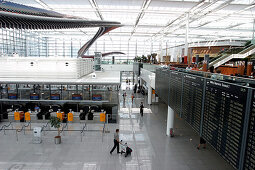 Departures, Terminal 2, Airport Munich Bavaria, Germany