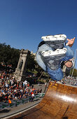 Halfpipe inline skater, Barcelona, Spanien