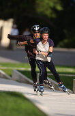 Inline skaters, Barcelona, Spain