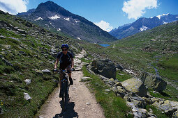 Biking, Aletsch Glacier, Bernese Oberland Switzerland