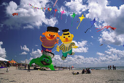 7 International Kite festival, Norderney, East Frisian Islands, East Frisia, Lower Saxony, Germany