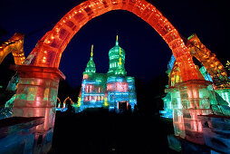 Harbin Eislaternen-Show, Eis-Festival, Harbin, China