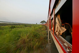 view from train window, Yangon to Thazi, Myanmar