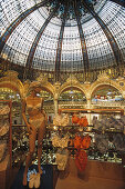 Interior of the shopping mall Galeries Lafayette, Paris, France