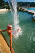 Thermalquelle, Pool des Hotels, Posta Marcucci, Bagno Vignoni Toskana, Italien