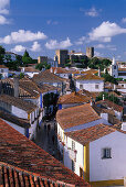 Castletown inside of complete, citywall, Obidos Portugal