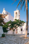 Ios, Kirche Gremiotissa mit Kapelle, Agios Nikolaos, Kykladen, Griechenland
