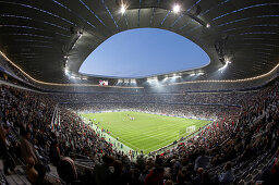 Soccer game, Allianz Arena, Munich, Bavaria, Germany