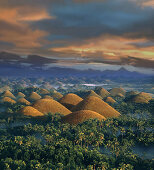 Sonnenaufgang, Chocolate Hills, Naturwunder, Insel Bohol, Philippinen