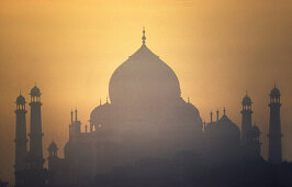 Taj Mahal silhouette, Agra, Uttar Pradesh India, Asia