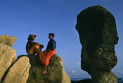 Kuta Beach, Couple at sunset, Kuta, Lombok Indonesia, Asia