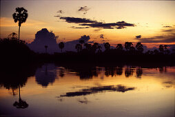 Tonle Sap lake and Mekong river at sunset, Siem Reap Province, Cambodia, Asia