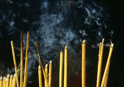 Incense sticks at Tran-Quoc-Pagoda, Hanoi, Vietnam, Asia
