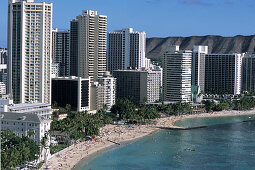 Waikiki Beach Highrises, Honolulu, Oahu, Hawaii, USA