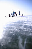 Family ice skating