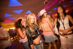 Girls dancing at Red Bull Formula 1 Party in the Passage am Ring, Vienna, Austria