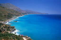 Aussichtspunkt über Preveli-Strand, Kreta, Griechenland