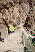 Rock climbing, Todra gorge, Morocco