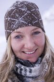 Portrait of young woman, Kuehtai, Tyrol, Austria