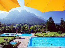 Swimming pool, Grainau, Upper Bavaria, Germany