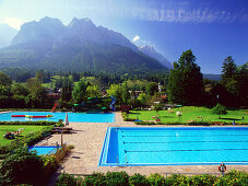 Swimming pool, Grainau, Upper Bavaria, Germany