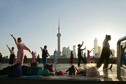 Morning exercise, sword dance, Shanghai