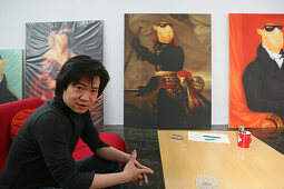 ShanghART art gallery, Moganshan,paintings of painter Zhou Tiehei, born 1966, exibition hall, Gallery, art dealer, art dealer, 50 Moganshan Road