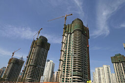 Pudong,View from ferry, Blick von der Fähre, Construction site, Pudong