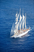 Aerial Photo of Star Clipper,Antigua Classic Yacht Regatta, Antigua