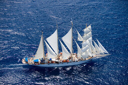 Aerial Photo of Star Clipper,Antigua Classic Yacht Regatta, Antigua