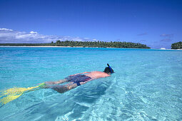Snorkelling in Aitutaki Lagoon,Aitutaki, Cook Islands