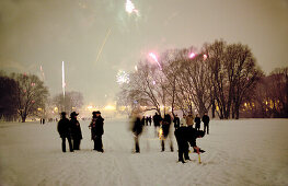 Lights on New Years Eve, Munich, Bavaria, Germany