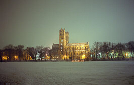 Silhouette of Munich at night, Bavaria, Germany