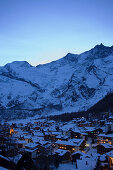 View to winterly Saas-Fee, Valais, Switzerland