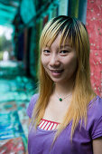 Modischer Chinesischer Teenager, Jangtze Fluß, Shibaozhai, China