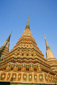 Pagodas at Wat Pho, The Temple of the Reclining Buddha, the largest and oldest wat in Bangkok, Bangkok, Thailand