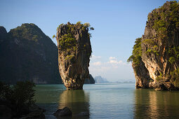 View to Koh Tapu, so-called James Bond Island, The Man with the Golden Gun, Ko Khao Phing Kan, Phang-Nga Bay, Ao Phang Nga Nation Park, Phang Nga, Thailand