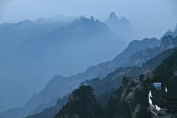Tian Tai Feng Kloster, Jiuhua Shan,Gipfelkloster Tian Tai Feng, Heavenly Terrace, Jiuhua Shan Berge, Provinz Anhui, China, Asien