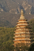 Songyue Temple Pagoda near Shaolin Monastery, is the oldest pagoda in China, rare with twelve sides, Taoist Buddhist mountain, Song Shan, Henan province, China