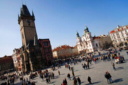 View of the Old Town Hall, Old Town Square, Stare Mesto, Old Town, Prague, Czech Republic
