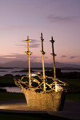 National Famine Memorial, Dusk over Clew Bay, Murrisk, County Mayo, Ireland